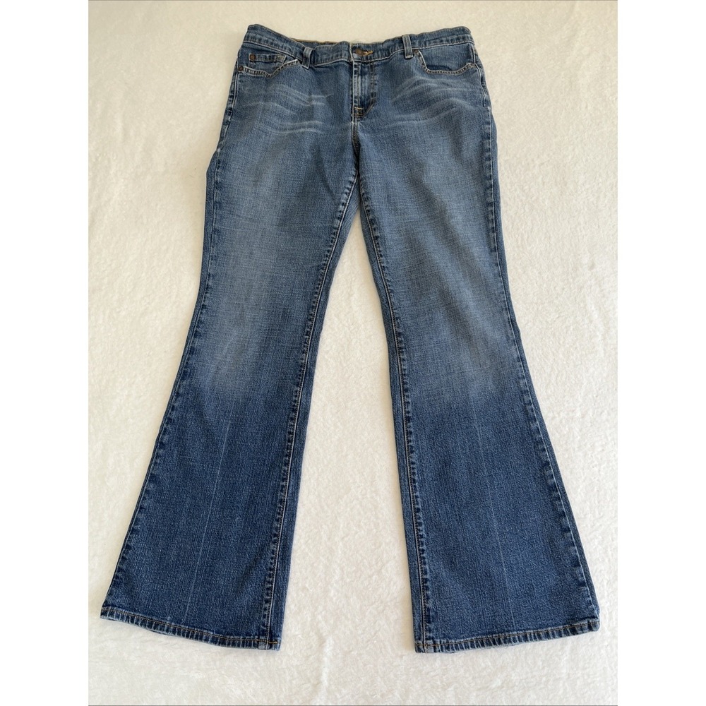 Mossimo Denim Women's Size 12 Mid Rise Boot Cut Light Blue Denim Jeans Casual